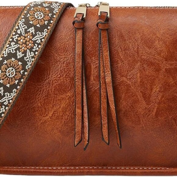 for Women Leather Hobo Purse Bag Trendy Small Crossbody Purse with Wide Strap Mu - Picture 1 of 7